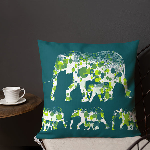 Elephant herd Pillow