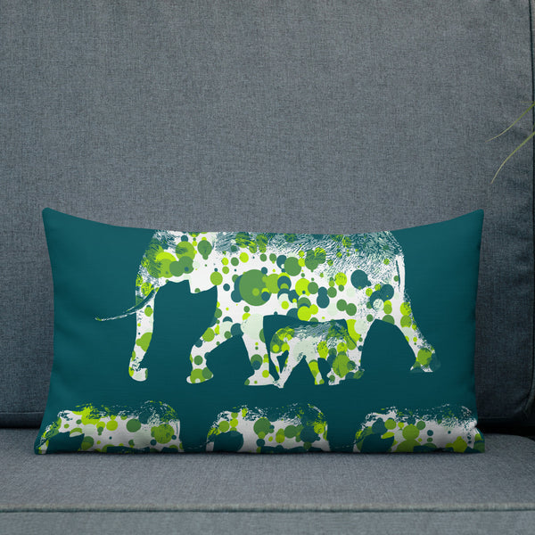 Elephant herd Pillow