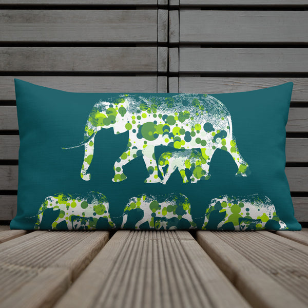 Elephant herd Pillow