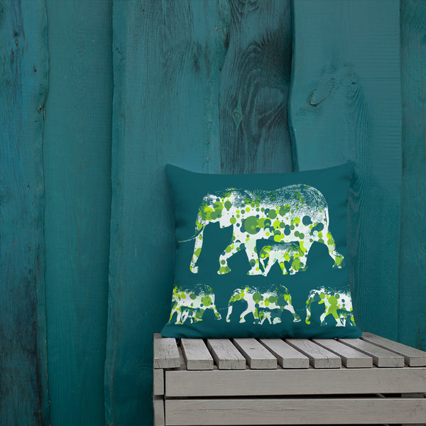 Elephant herd Pillow