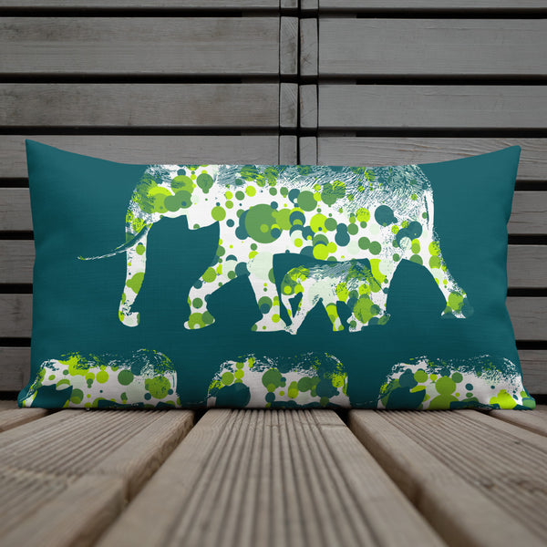 Elephant herd Pillow