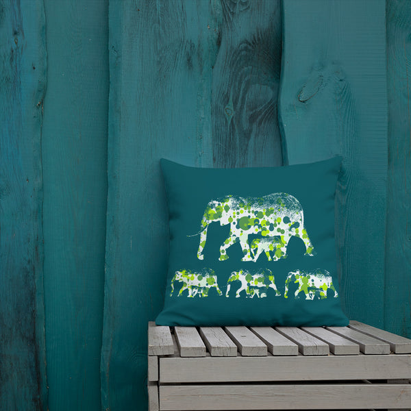 Elephant herd Pillow