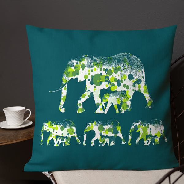 Elephant herd Pillow