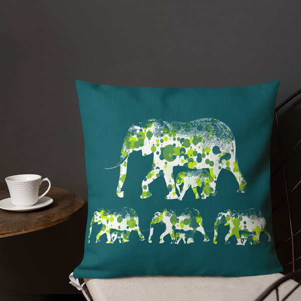 Elephant herd Pillow